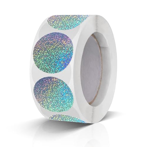 500 Stück Runde Aufkleber Stickers 25mm Farbkodierung Etiketten Rolle kleine Klebepunkte Laser Silber 500 Stück Runde Aufkleber Stickers 25mm Farbkodierung Etiketten Rolle kleine Klebepunkte Laser Silber von Meitaat