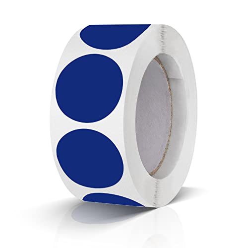 500 Stück Runde Aufkleber Stickers 25mm Farbkodierung Etiketten Rolle kleine Klebepunkte Marineblau von Meitaat