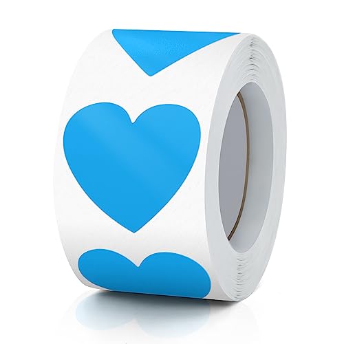 Aufkleber Herz Blau Selbstklebende Herzform Etiketten Rolle 38mm klein Farbkodierung Heart Sticker für Hochzeiten Scrapbooking Geschenke Valentinstag 500 Stück Aufkleber Herz Blau Selbstklebende Herzform Etiketten Rolle 38mm klein Farbkodierung Heart Sticker für Hochzeiten Scrapbooking Geschenke Valentinstag 500 Stück von Meitaat