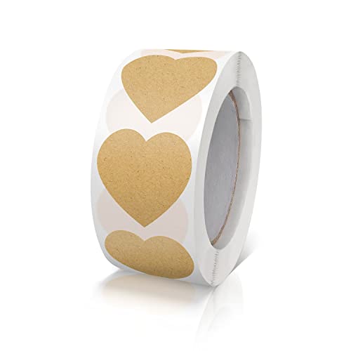 Aufkleber Herz Kraft Selbstklebende Herzform Etiketten Rolle 25mm klein Farbkodierung Heart Sticker für Hochzeiten Scrapbooking Geschenke 500 Stück von Meitaat