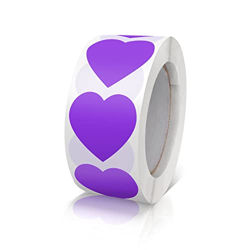 Aufkleber Herz Lila Selbstklebende Herzform Etiketten Rolle 25mm klein Farbkodierung Heart Sticker für Hochzeiten Scrapbooking Geschenke 500 Stück Aufkleber Herz Lila Selbstklebende Herzform Etiketten Rolle 25mm klein Farbkodierung Heart Sticker für Hochzeiten Scrapbooking Geschenke 500 Stück von Meitaat