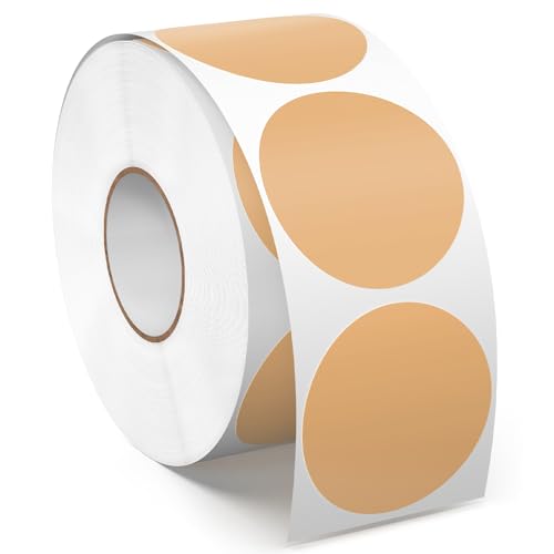 Meitaat 1000 Stück Klebepunkte 38 mm Punkt Aufkleber Farbkodierung Vinyl Runde Etiketten Wasserfeste Rolle Markierungspunkte Braun von Meitaat