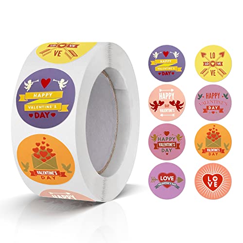 Heart Stickers Colorful Runde Aufkleber Happy Valentine‘s Day sticker love 25mm Farbkodierung Etiketten Rolle liebe kleine Klebepunkte 500 Stück Heart Stickers Colorful Runde Aufkleber Happy Valentine‘s Day sticker love 25mm Farbkodierung Etiketten Rolle liebe kleine Klebepunkte 500 Stück von Meitaat