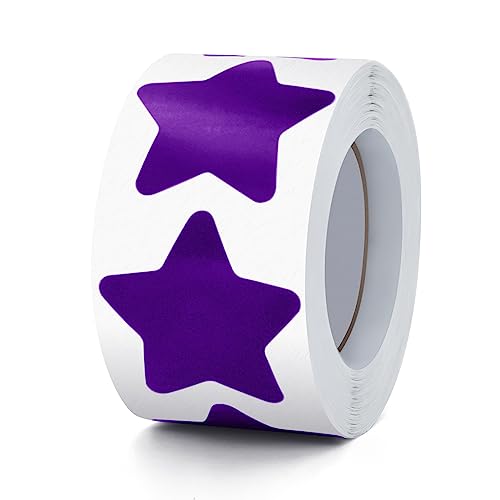 Lila Sterne Aufkleber Rolle 3.8cm Groß Selbstklebende Sterne Etiketten Weihnachts Star Sticker belohnungsaufkleber Deko für Kinder Lehrer Business 500 Stück Lila Sterne Aufkleber Rolle 3.8cm Groß Selbstklebende Sterne Etiketten Weihnachts Star Sticker belohnungsaufkleber Deko für Kinder Lehrer Business 500 Stück von Meitaat