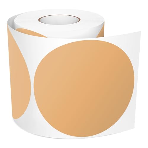 Meitaat 300 Stück Braun Runde Aufkleber Groß 100 mm Selbstklebend Klebepunkte Etiketten Farbkodierung Punkt Sticker Wasserfeste Etiketten für, Umzüge, Schulen, Lagerhäuser von Meitaat