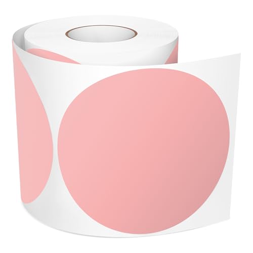 Meitaat 300 Stück Rosa Runde Aufkleber Groß 100 mm Selbstklebend Klebepunkte Etiketten Farbkodierung Punkt Sticker Wasserfeste Etiketten für, Umzüge, Schulen, Lagerhäuser von Meitaat