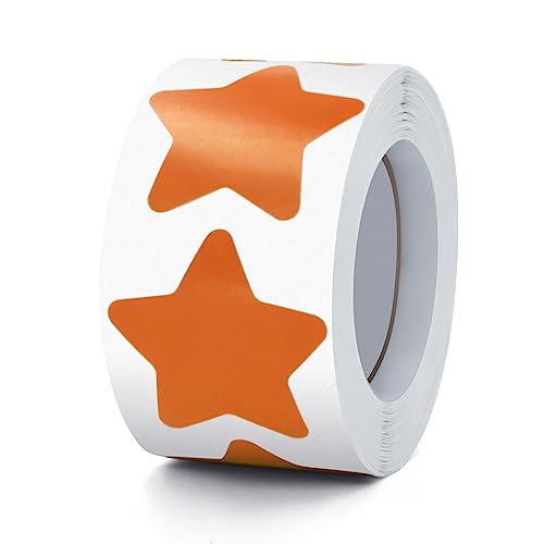 Orange Sterne Aufkleber Rolle 3.8cm Groß Selbstklebende Sterne Etiketten Weihnachts Star Sticker belohnungsaufkleber Deko für Kinder Lehrer Business 500 Stück Orange Sterne Aufkleber Rolle 3.8cm Groß Selbstklebende Sterne Etiketten Weihnachts Star Sticker belohnungsaufkleber Deko für Kinder Lehrer Business 500 Stück von Meitaat