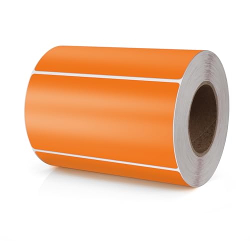 Meitaat Orange Rechteckig Aufkleber 100 x 50MM Farbkodierung Selbstklebend Etiketten Umzug Rolle Ablösbar 500 Stück von Meitaat