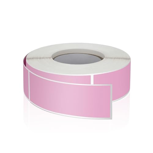 Rosa Rechteckig Aufkleber 7.6 x 2.5cm Farbkodierung Selbstklebend Etiketten Umzug Rollen Ablösbar 500 Stück von Meitaat