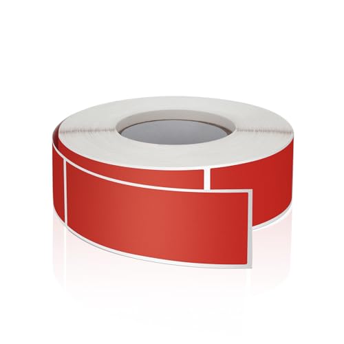 Rot Rechteckig Aufkleber 7.6 x 2.5cm Farbkodierung Selbstklebend Etiketten Umzug Rollen Ablösbar 500 Stück von Meitaat