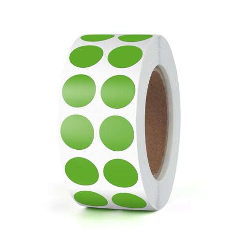 Runde Aufkleber 13mm Grün Selbstklebend Rolle Kleine Klebepunkte Etiketten Farbkodierung Kreise Sticker Wetterfest 2000 Stück von Meitaat