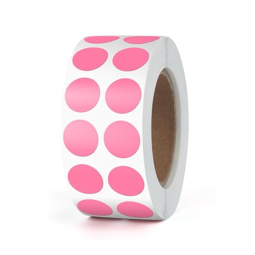 Runde Aufkleber 13mm Rosa Selbstklebend Rolle Kleine Klebepunkte Etiketten Farbkodierung Kreise Sticker Wetterfest 2000 Stück von Meitaat