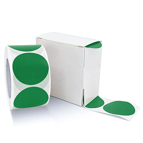 Runde Aufkleber 25mm Grün Selbstklebend Rolle kleine Klebepunkte Etiketten Farbkodierung kreise Sticker Ablösbare Wetterfest Mit Spenderbox 500 Stück von Meitaat