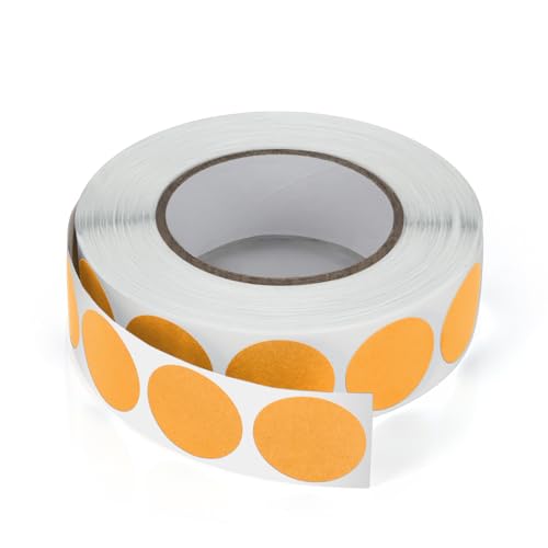 Runde Aufkleber 19mm Orange Selbstklebend Rolle Kleine Klebepunkte Etiketten Farbkodierung Kreise Sticker Wetterfest 1000 Stück von Meitaat