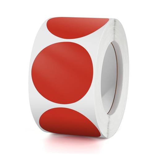 Runde Aufkleber Rot 38mm Selbstklebende Farbkodierung Etiketten Rolle kleine Markierungspunkte Round Sticker 500 Stück Runde Aufkleber Rot 38mm Selbstklebende Farbkodierung Etiketten Rolle kleine Markierungspunkte Round Sticker 500 Stück von Meitaat