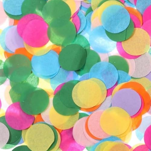 Mehrfarbiges Papier Konfetti10000 Stück, 2.5cm Konfetti Geburtstag Groß, Mehrfarbig Runde Streudeko Tischdeko, Papier Confetti für Geburtstag Hochzeit Party Dekoration(100g) von Meiturzhen