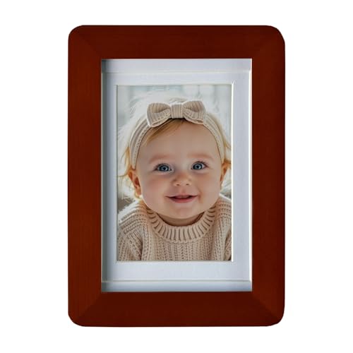 Mekenluo Holz-Bilderrahmen mit runden Ecken, 10,2 x 15,2 cm, natürliches Massivholz mit glatten geschwungenen Kanten für Wand oder Tisch, bruchsicherer Plexiglas-Bilderrahmen für Heim- und Mekenluo Holz-Bilderrahmen mit runden Ecken, 10,2 x 15,2 cm, natürliches Massivholz mit glatten geschwungenen Kanten für Wand oder Tisch, bruchsicherer Plexiglas-Bilderrahmen für Heim- und von Mekenluo