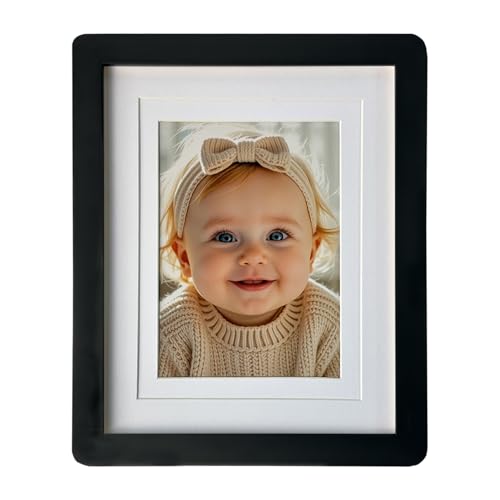 Mekenluo Holz-Bilderrahmen mit runden Ecken, 20,3 x 25,4 cm, mit Matte, natürliches Massivholz mit glatten geschwungenen Kanten für Wand oder Tisch, bruchsicherer Plexiglas-Bilderrahmen für Heim- und Mekenluo Holz-Bilderrahmen mit runden Ecken, 20,3 x 25,4 cm, mit Matte, natürliches Massivholz mit glatten geschwungenen Kanten für Wand oder Tisch, bruchsicherer Plexiglas-Bilderrahmen für Heim- und von Mekenluo