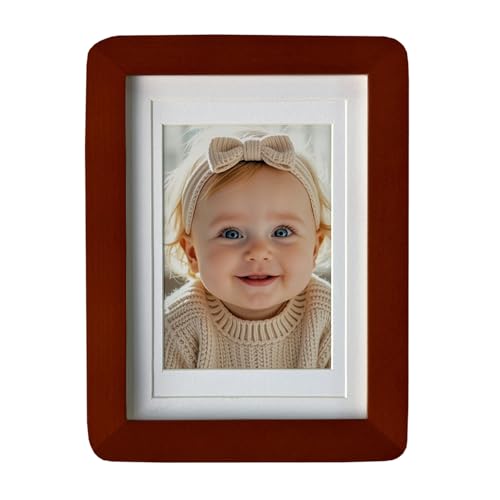 Mekenluo Holz-Bilderrahmen mit runder Ecke, 12,7 x 17,8 cm, natürliches Massivholz mit glatten geschwungenen Kanten für Wand oder Tisch, bruchsicherer Plexiglas-Bilderrahmen für Heim- und Mekenluo Holz-Bilderrahmen mit runder Ecke, 12,7 x 17,8 cm, natürliches Massivholz mit glatten geschwungenen Kanten für Wand oder Tisch, bruchsicherer Plexiglas-Bilderrahmen für Heim- und von Mekenluo