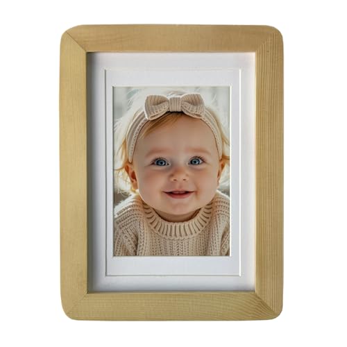Mekenluo Holz-Bilderrahmen mit runder Ecke, 12,7 x 17,8 cm, natürliches Massivholz mit glatten geschwungenen Kanten für Wand oder Tisch, bruchsicherer Plexiglas-Bilderrahmen für Heim- und Mekenluo Holz-Bilderrahmen mit runder Ecke, 12,7 x 17,8 cm, natürliches Massivholz mit glatten geschwungenen Kanten für Wand oder Tisch, bruchsicherer Plexiglas-Bilderrahmen für Heim- und von Mekenluo