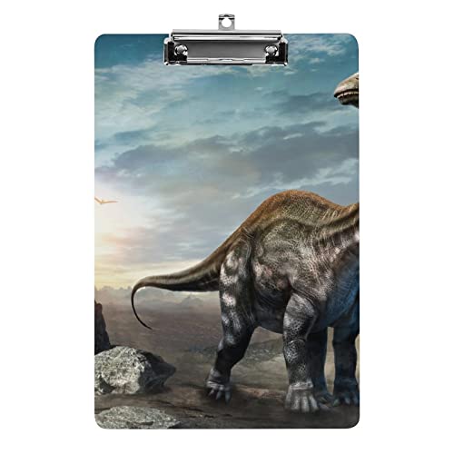 Apatosaurus-Dinosaurier-Klemmbrett im A4-Format, lustig, ästhetisch, zum Arbeiten, Lernen, Buchstaben, Standard-Klemmbrett, 31,8 x 21,6 cm, Hartfaserplatte für Schule, Klassenzimmer, Kinder, Schreib Apatosaurus-Dinosaurier-Klemmbrett im A4-Format, lustig, ästhetisch, zum Arbeiten, Lernen, Buchstaben, Standard-Klemmbrett, 31,8 x 21,6 cm, Hartfaserplatte für Schule, Klassenzimmer, Kinder, Schreib von Melbrakin