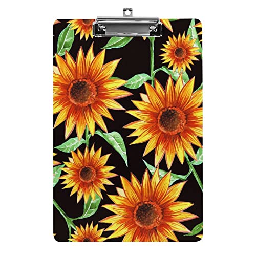 Blumen- und Sonnenblumen-Klemmbrett im A4-Format, lustiges, ästhetisches Arbeits- und Lernbuchstabe, Standard-Klemmbrett, 31,8 x 21,6 cm, Hartfaserplatte für Schule, Klassenzimmer, Kinder, Schreiben Blumen- und Sonnenblumen-Klemmbrett im A4-Format, lustiges, ästhetisches Arbeits- und Lernbuchstabe, Standard-Klemmbrett, 31,8 x 21,6 cm, Hartfaserplatte für Schule, Klassenzimmer, Kinder, Schreiben von Melbrakin