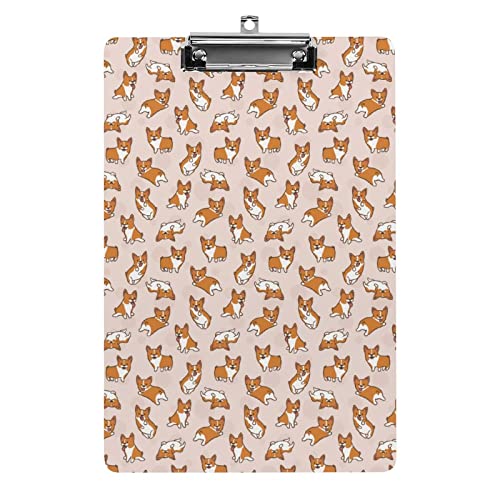 Corgis-Klemmbrett im A4-Format, lustiges ästhetisches Arbeits- und Lernbuchstabe, Standard-Klemmbrett, 31,8 x 21,6 cm, Hartfaserplatte für Schule, Klassenzimmer, Kinder, Schreiben, Zeichnen Corgis-Klemmbrett im A4-Format, lustiges ästhetisches Arbeits- und Lernbuchstabe, Standard-Klemmbrett, 31,8 x 21,6 cm, Hartfaserplatte für Schule, Klassenzimmer, Kinder, Schreiben, Zeichnen von Melbrakin