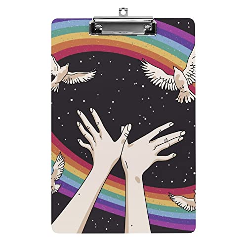 Fliegende Vögel, Hände, LGBT-Stolz, Regenbogen, A4-Klemmbrett, lustig, ästhetisch, Arbeiten, Lernen, Buchstaben, Standard-Klemmbrett, 31,8 x 21,6 cm, Hartfaserplatte für Schule, Klassenzimmer, Kinde Fliegende Vögel, Hände, LGBT-Stolz, Regenbogen, A4-Klemmbrett, lustig, ästhetisch, Arbeiten, Lernen, Buchstaben, Standard-Klemmbrett, 31,8 x 21,6 cm, Hartfaserplatte für Schule, Klassenzimmer, Kinde von Melbrakin