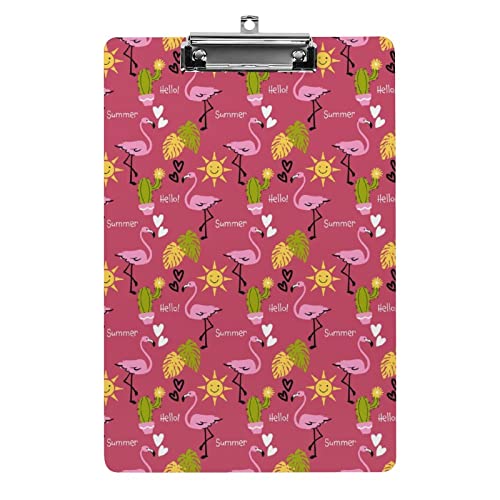 Klemmbrett im A4-Format, Flamingo-Kaktus, Sonne, Rosa, lustig, ästhetisch, zum Arbeiten, Lernen, Buchstaben, Standard-Klemmbrett, 31,8 x 21,6 cm, Hartfaserplatte für Schule, Klassenzimmer, Kinder, S Klemmbrett im A4-Format, Flamingo-Kaktus, Sonne, Rosa, lustig, ästhetisch, zum Arbeiten, Lernen, Buchstaben, Standard-Klemmbrett, 31,8 x 21,6 cm, Hartfaserplatte für Schule, Klassenzimmer, Kinder, S von Melbrakin