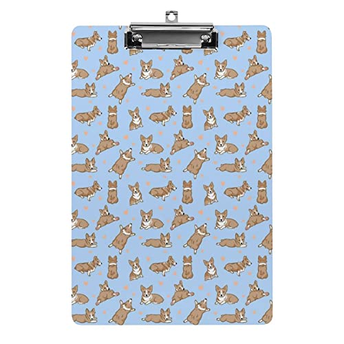 Klemmbrett im A4-Format mit Corgis-Hund, lustig, ästhetisch, zum Arbeiten, Lernen, Buchstaben, Standard-Klemmbrett, 31,8 x 21,6 cm, Hartfaserplatte für Schule, Klassenzimmer, Kinder, Schreiben, Zeich Klemmbrett im A4-Format mit Corgis-Hund, lustig, ästhetisch, zum Arbeiten, Lernen, Buchstaben, Standard-Klemmbrett, 31,8 x 21,6 cm, Hartfaserplatte für Schule, Klassenzimmer, Kinder, Schreiben, Zeich von Melbrakin
