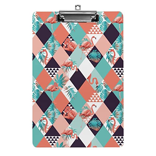 Klemmbrett im A4-Format mit Flamingo-Palmblatt-Streifen, lustig, ästhetisch, zum Arbeiten, Lernen, Buchstaben, Standard-Klemmbrett, 31,8 x 21,6 cm, Hartfaserplatte für Schule, Klassenzimmer, Kinder, Klemmbrett im A4-Format mit Flamingo-Palmblatt-Streifen, lustig, ästhetisch, zum Arbeiten, Lernen, Buchstaben, Standard-Klemmbrett, 31,8 x 21,6 cm, Hartfaserplatte für Schule, Klassenzimmer, Kinder, von Melbrakin