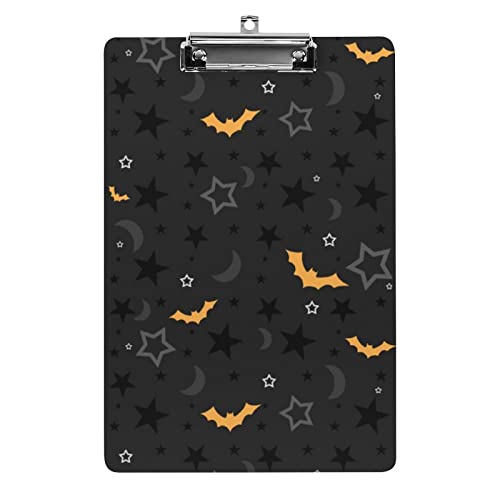 Klemmbrett im A4-Format mit Halloween-Fledermäusen, lustiges, ästhetisches Arbeits- und Lernbuchstabe, Standard-Klemmbrett, 31,8 x 21,6 cm, Hartfaserplatte für Schule, Klassenzimmer, Kinder, Schreib Klemmbrett im A4-Format mit Halloween-Fledermäusen, lustiges, ästhetisches Arbeits- und Lernbuchstabe, Standard-Klemmbrett, 31,8 x 21,6 cm, Hartfaserplatte für Schule, Klassenzimmer, Kinder, Schreib von Melbrakin