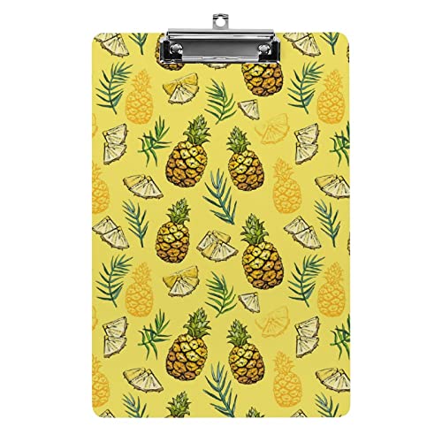 Klemmbrett im A4-Format mit hawaiianischen Ananas- und Palmenblättern, lustig, ästhetisch, zum Arbeiten, Lernen, Buchstaben, Standard-Klemmbrett, 31,8 x 21,6 cm, Hartfaserplatte für Schule, Klassenz Klemmbrett im A4-Format mit hawaiianischen Ananas- und Palmenblättern, lustig, ästhetisch, zum Arbeiten, Lernen, Buchstaben, Standard-Klemmbrett, 31,8 x 21,6 cm, Hartfaserplatte für Schule, Klassenz von Melbrakin