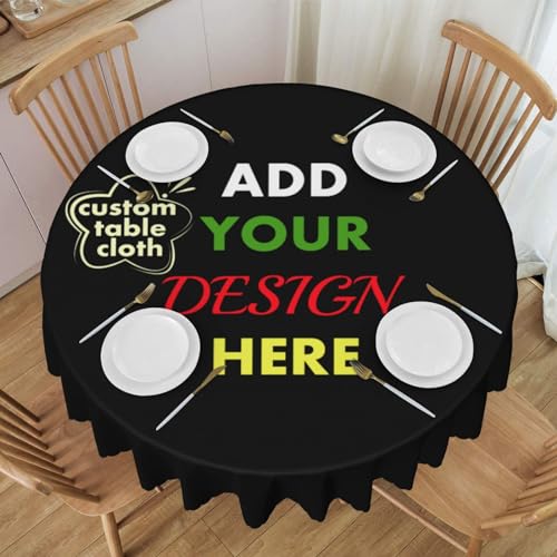 Personalisierte Tischdecke, individuelle runde Tischdecke, waschbare Tischdecke für Party, Küche, Abendessen, Picknick, Camping, Tischdekoration, wasserdichte Tischdecke, 152,4 cm Personalisierte Tischdecke, individuelle runde Tischdecke, waschbare Tischdecke für Party, Küche, Abendessen, Picknick, Camping, Tischdekoration, wasserdichte Tischdecke, 152,4 cm von Melbrakin