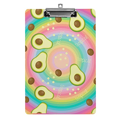 Regenbogenfarbenes Avocado-Klemmbrett im A4-Format, lustig, ästhetisch, zum Arbeiten, Lernen, Buchstaben, Standard-Klemmbrett, 31,8 x 21,6 cm, Hartfaserplatte für Schule, Klassenzimmer, Kinder, Schr Regenbogenfarbenes Avocado-Klemmbrett im A4-Format, lustig, ästhetisch, zum Arbeiten, Lernen, Buchstaben, Standard-Klemmbrett, 31,8 x 21,6 cm, Hartfaserplatte für Schule, Klassenzimmer, Kinder, Schr von Melbrakin