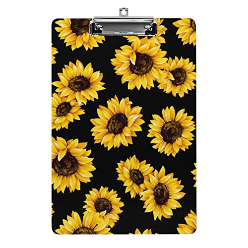 Sonnenblumen-Klemmbrett im A4-Format, lustiges, ästhetisches Arbeits- und Lernbuchstabe, Standard-Klemmbrett, 31,8 x 21,6 cm, Hartfaserplatte für Schule, Klassenzimmer, Kinder, Schreiben, Zeichnen Sonnenblumen-Klemmbrett im A4-Format, lustiges, ästhetisches Arbeits- und Lernbuchstabe, Standard-Klemmbrett, 31,8 x 21,6 cm, Hartfaserplatte für Schule, Klassenzimmer, Kinder, Schreiben, Zeichnen von Melbrakin