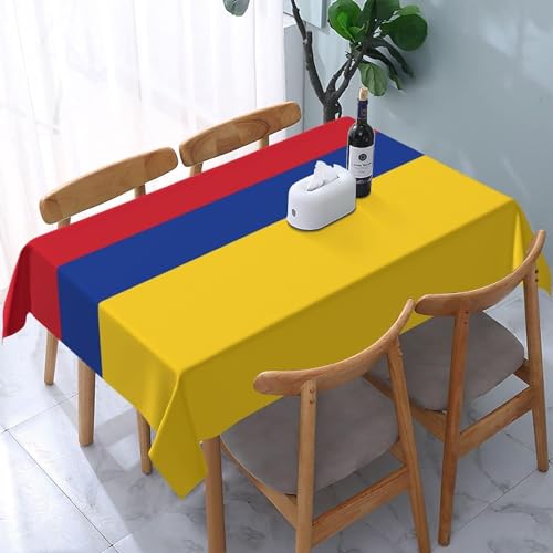 Tischdecke mit kolumbianischer Flagge, wasserdicht, rechteckig, waschbar, Party-Tischdecke, 137,2 x 182,9 cm, für Feier, Urlaub, Camping, Picknick Tischdecke mit kolumbianischer Flagge, wasserdicht, rechteckig, waschbar, Party-Tischdecke, 137,2 x 182,9 cm, für Feier, Urlaub, Camping, Picknick von Melbrakin