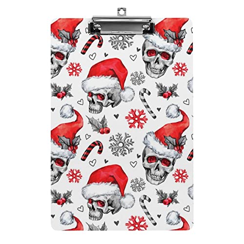 Weihnachtsmütze, Totenkopf, Schneeflockenblätter, Klemmbrett im A4-Format, lustig, ästhetisch, Arbeiten, Lernen, Buchstaben, Standard-Klemmbrett, 31,8 x 21,6 cm, Hartfaserplatte für Schule, Klassenzi Weihnachtsmütze, Totenkopf, Schneeflockenblätter, Klemmbrett im A4-Format, lustig, ästhetisch, Arbeiten, Lernen, Buchstaben, Standard-Klemmbrett, 31,8 x 21,6 cm, Hartfaserplatte für Schule, Klassenzi von Melbrakin