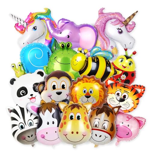 16 Stück Folienballon Tiere,Tierkopf Folienballons,Luftballons Tiere,Tier Luftballons Kindergeburtstag,Perfekt für Dschungelparty Dekoration Kindergeburtstage 16 Stück Folienballon Tiere,Tierkopf Folienballons,Luftballons Tiere,Tier Luftballons Kindergeburtstag,Perfekt für Dschungelparty Dekoration Kindergeburtstage von Meleager