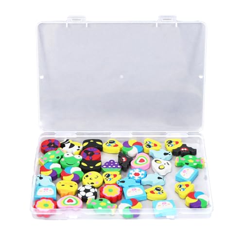 40 Stück Radiergummi Set, Radiergummi Kinder mit Box, Radiergummis für Party Favours, Student Reward Souvenir Mitgebsel Kindergeburtstag, Kleine Geschenk, Random Style von Meleager
