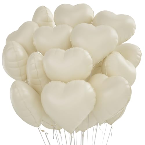 Herz Folienballon Cremeweiß 20 Stück,Herz Helium Luftballons,Heliumballon Herzen,Herzluftballons,Herzform Folienluftballon Herzballons für Geburtstag Hochzeit Verlobung Brautdusche Valentinstag Herz Folienballon Cremeweiß 20 Stück,Herz Helium Luftballons,Heliumballon Herzen,Herzluftballons,Herzform Folienluftballon Herzballons für Geburtstag Hochzeit Verlobung Brautdusche Valentinstag von Meleager