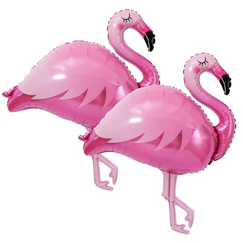 XXL Flamingo Folienballons, 2 Stück Flamingo Luftballons, Rosa Flamingo Ballons Groß, Ballons Flamingo für Hochzeit Geburtstag Party Dekoration, Überraschung Geschenk für Freundin von Meleager