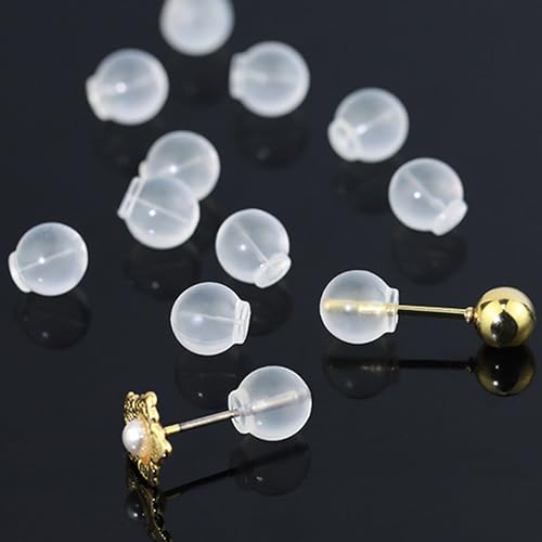 Undurchdringliche Ohrring-Sicherheitsverschlüsse, medizinisches TPE-Material, 30 Stück, weiche, sichere Passform für alle Ohrringtypen (6,3 mm Durchmesser) von Melimarry