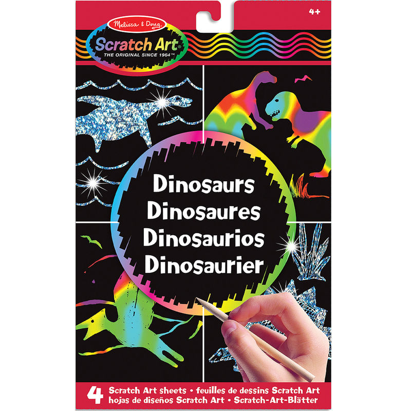 Kratzbild-Set Scratch Art - Dinosaurier 6-Teilig von Melissa & Doug