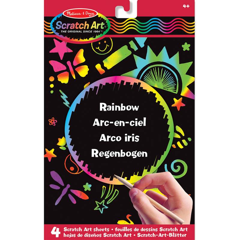 Kratzbild-Set Scratch Art - Regenbogen 6-Teilig von Melissa & Doug