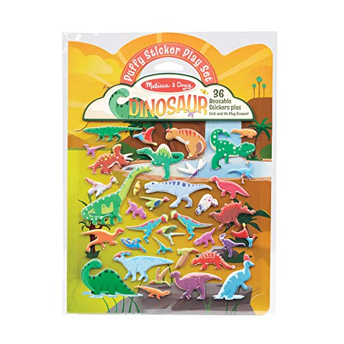 Melissa & Doug 40521 Wiederverwendbare Puffy Sticker-Dinosaurier | Aktivitätsbücher | ab 3 Jahren | Geschenk für Jungen oder Mädchen von Melissa & Doug