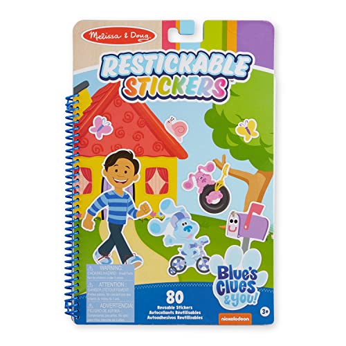 Melissa & Doug | Blue's Clues & You |Wiederaufklebbarer Stickerblock - Orte, die Blue liebt von Melissa & Doug