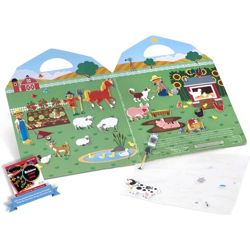 Melissa & Doug On The Farm: Puffy Sticker Play Set Bundle with 1 Theme Compatible M&D Scratch Fun Mini-Pad (09408) von Melissa & Doug