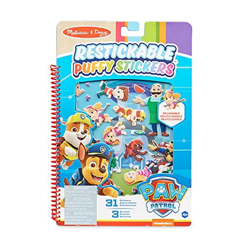 Melissa & Doug | PAW Patrol | Wiederaufklebbare, bauschige Sticker – Abenteuerbucht | 31 wiederverwendbare Sticker von Melissa & Doug