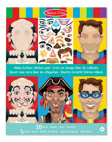 Melissa & Doug Stickerblock - Gestalte EIN verrücktes Gesicht (160 Sticker) von Melissa & Doug